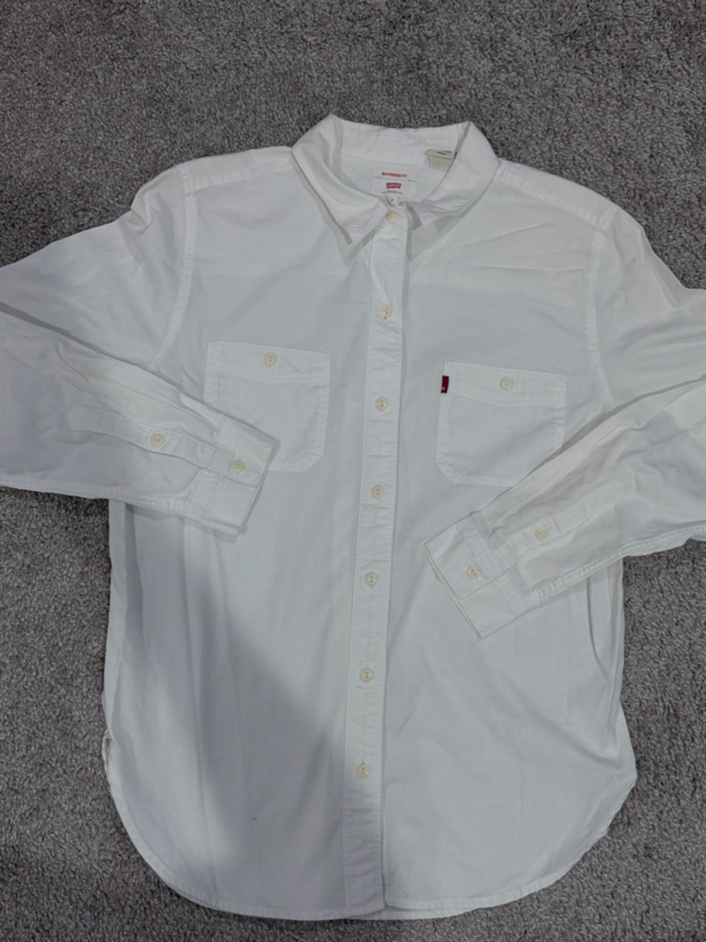 Levi's White Long-Sleeve Button-Down Shirt